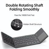 Mini Folding Keyboard Bluetooth Wireless Portable Universal Foldable Keyboard with Touchpad for Windows Android IOS Tablet Ipad