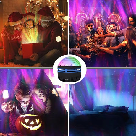 LED Galaxy Projector Light Colorful Galaxy Sky Projector Bedroom Night Light Kids Room Decoration Christmas Party Decoration