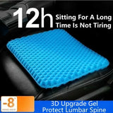 Gel Seat Cushion Breathable Cool Honeycomb Design for Pressure Relief Back Tailbone Pain for Car Home Office Chair Pad