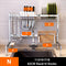 DIY Storage Holder Stainless Steel Kitchen Organizer Multifunction Kitchen Shelf Wall Drain Dish Baskets Spice Organizers