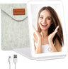 Rechargeable Travel Makeup Mirror With Dimmable LED Light Touch Screen