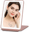 Rechargeable Travel Makeup Mirror With Dimmable LED Light Touch Screen