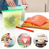 Reusable Silicone Food Bags (+Optional Universal Round Lids)