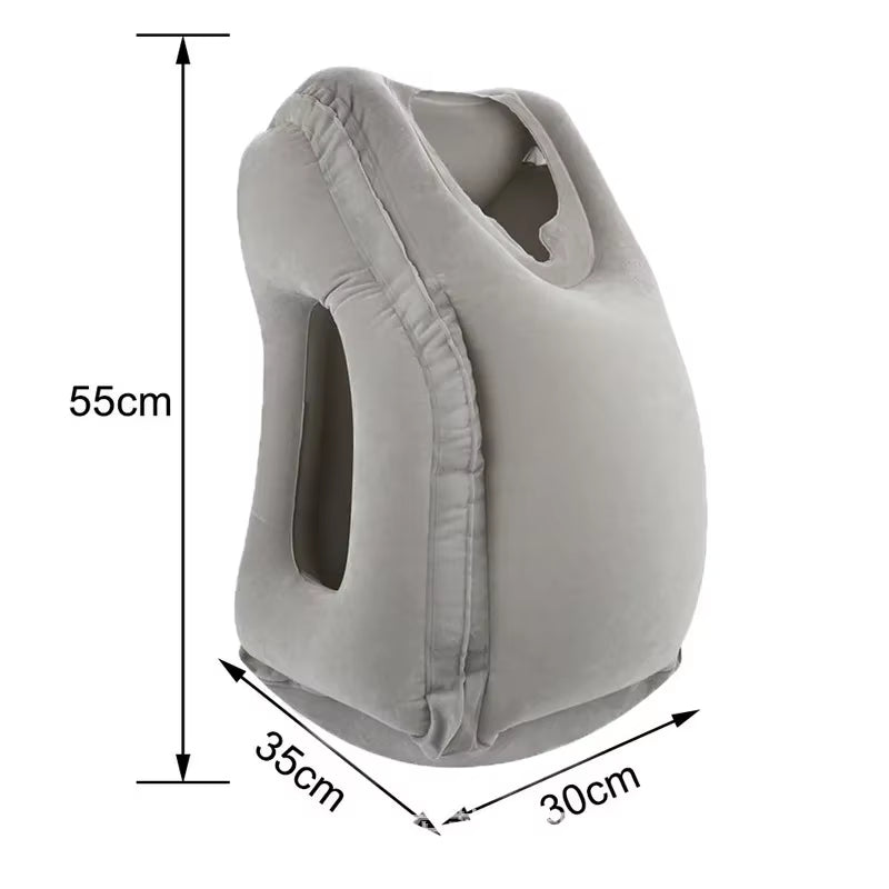 Upgraded Inflatable Air Cushion Travel Pillow Headrest Chin Support Cushions for Airplane Plane Car Office Rest Neck Nap Pillows