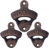 Wall Mounted Cast Iron Beer Bottle Opener (3 PCS)