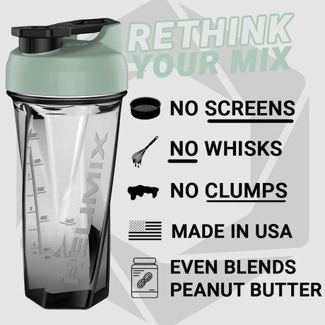 28oz Helimix Vortex Blender Shaker Bottle Holds Upto 28Oz | No Blending Ball or Whisk!