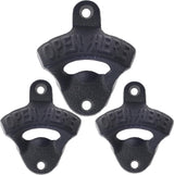 Wall Mounted Cast Iron Beer Bottle Opener (3 PCS)