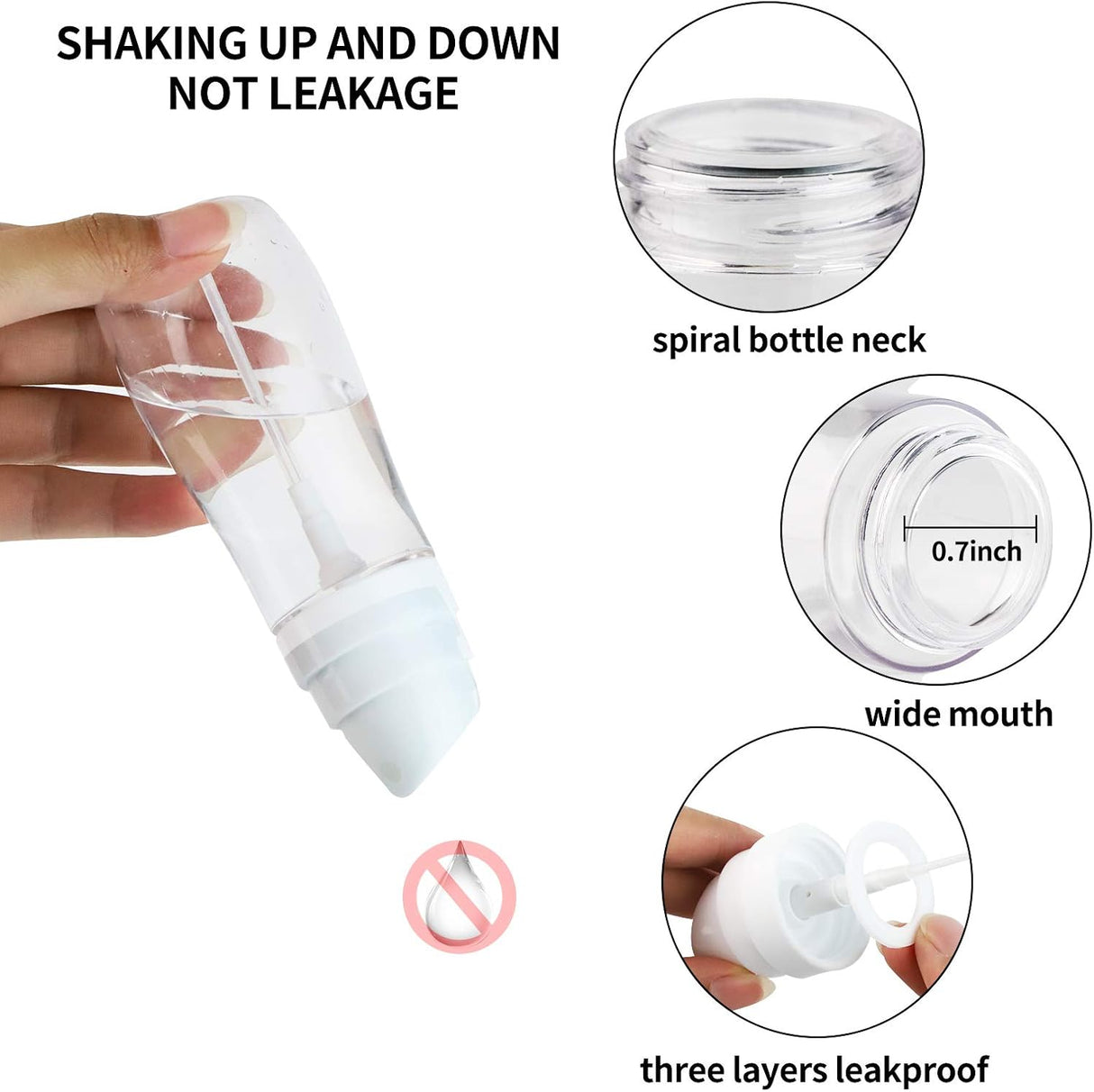 Small Spray Bottle with Fine Mist | 2 Pack 3.4Oz