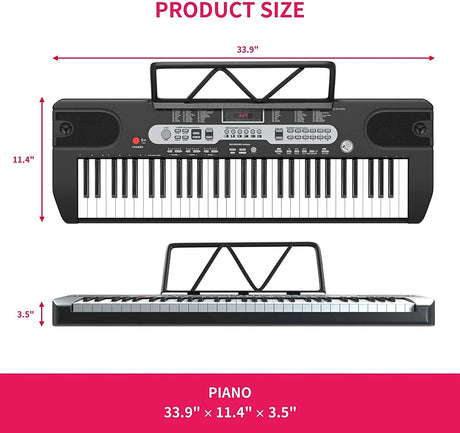 61 Key Piano Keyboard Portable Electric Keyboard with Microphone